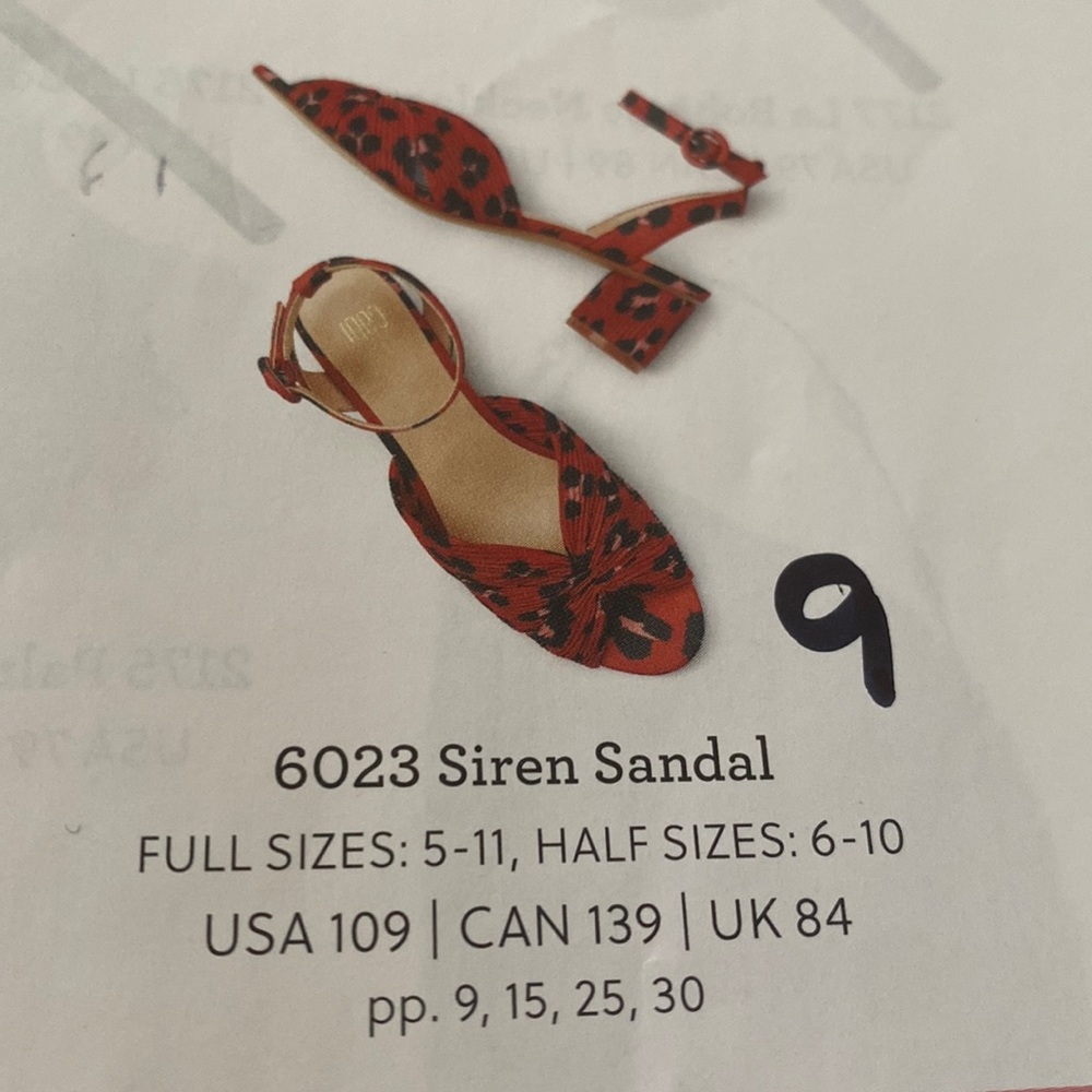 New cabi siren sandal shoe size 9 6023